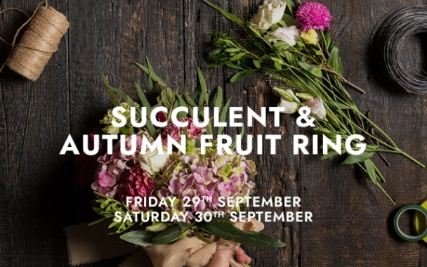 Succulent & Autumn Fruits Table  Ring