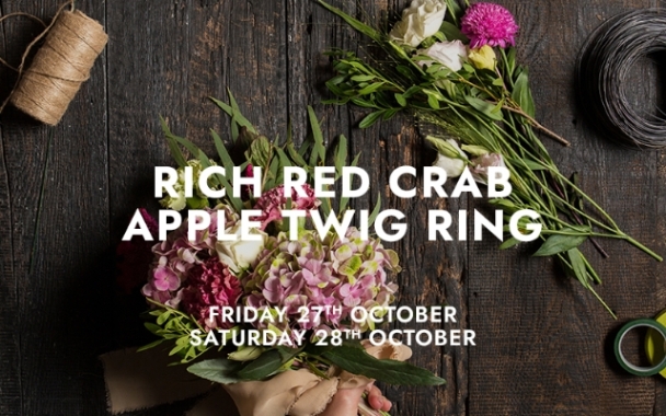 Rich Red Crab Apple Twig Ring