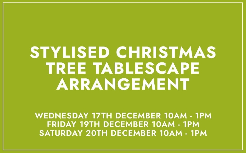 Stylised Christmas Trees Tablescape Arrangement